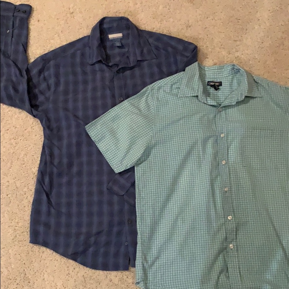 5/$25❗️2 casual button down men’s shirts
